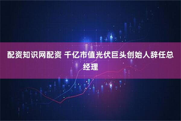 配资知识网配资 千亿市值光伏巨头创始人辞任总经理