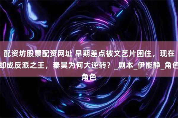 配资坊股票配资网址 早期差点被文艺片困住，现在却成反派之王，秦昊为何大逆转？_剧本_伊能静_角色